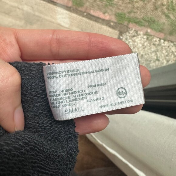 Mens AG Relaxed Crew Neck Pullover in Gray - Picture 4 of 4